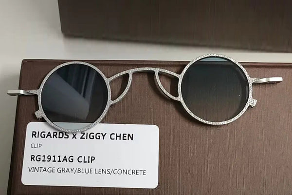 Rigards*ziggy chen retro gray frame blue lenses RG1911AG CLIP